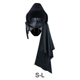 Maxbell Unisex Black Cape Cloak with Buckle Straps Halloween Garment Hooded Cape S