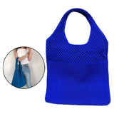 Maxbell Fashion Knitted Handbag Shoulder Bag Boho Bag Summer Tote Casual Travel Blue