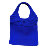 Maxbell Fashion Knitted Handbag Shoulder Bag Boho Bag Summer Tote Casual Travel Blue