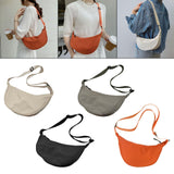 Maxbell Women Girls Dumpling Bun Work Purse Casual Nylon Shoulder Bag Black
