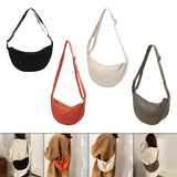 Maxbell Women Girls Dumpling Bun Work Purse Casual Nylon Shoulder Bag Black