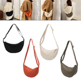 Maxbell Women Girls Dumpling Bun Work Purse Casual Nylon Shoulder Bag Black