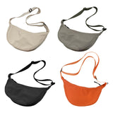 Maxbell Women Girls Dumpling Bun Work Purse Casual Nylon Shoulder Bag Black