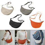 Maxbell Women Girls Dumpling Bun Work Purse Casual Nylon Shoulder Bag Black