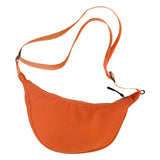Maxbell Women Girls Dumpling Bun Work Purse Casual Nylon Shoulder Bag Orange