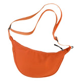 Maxbell Women Girls Dumpling Bun Work Purse Casual Nylon Shoulder Bag Orange