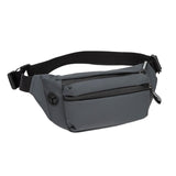 Maxbell Shoulder Bag Waist Bag Pack with Zipper Pocket for Running Hiking Travel Gray