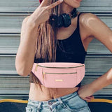 Maxbell Fashion Women Fanny Pack Waist Pack Adjustable Strap for Traveling Pink