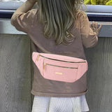 Maxbell Fashion Women Fanny Pack Waist Pack Adjustable Strap for Traveling Pink