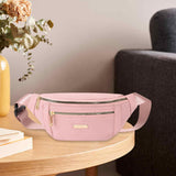 Maxbell Fashion Women Fanny Pack Waist Pack Adjustable Strap for Traveling Pink