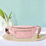 Maxbell Fashion Women Fanny Pack Waist Pack Adjustable Strap for Traveling Pink