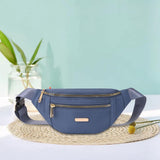Maxbell Fashion Women Fanny Pack Waist Pack Adjustable Strap for Traveling Blue