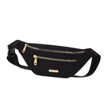 Maxbell Fashion Women Fanny Pack Waist Pack Adjustable Strap for Traveling Black