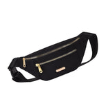 Maxbell Fashion Women Fanny Pack Waist Pack Adjustable Strap for Traveling Black