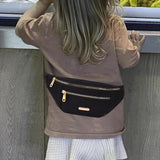 Maxbell Fashion Women Fanny Pack Waist Pack Adjustable Strap for Traveling Black