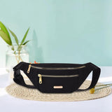 Maxbell Fashion Women Fanny Pack Waist Pack Adjustable Strap for Traveling Black