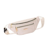 Maxbell Fashion Women Fanny Pack Waist Pack Adjustable Strap for Traveling White