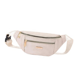 Maxbell Fashion Women Fanny Pack Waist Pack Adjustable Strap for Traveling White