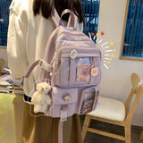 Maxbell Backpack School Bag Adjustable Straps Fashion Cute for Kids Purple