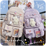 Maxbell Backpack School Bag Adjustable Straps Fashion Cute for Kids Purple