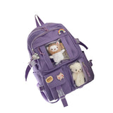 Maxbell Backpack School Bag Adjustable Straps Fashion Cute for Kids Purple