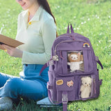 Maxbell Backpack School Bag Adjustable Straps Fashion Cute for Kids Purple