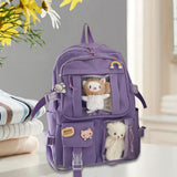Maxbell Backpack School Bag Adjustable Straps Fashion Cute for Kids Purple