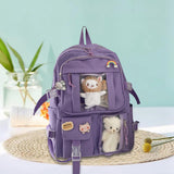 Maxbell Backpack School Bag Adjustable Straps Fashion Cute for Kids Purple