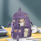 Maxbell Backpack School Bag Adjustable Straps Fashion Cute for Kids Purple