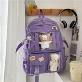 Maxbell Backpack School Bag Adjustable Straps Fashion Cute for Kids Purple