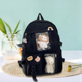 Maxbell Backpack School Bag Adjustable Straps Fashion Cute for Kids Black