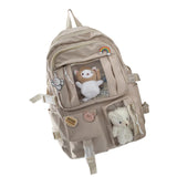 Maxbell Backpack School Bag Adjustable Straps Fashion Cute for Kids Khaki