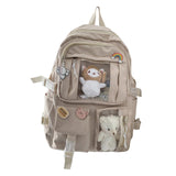 Maxbell Backpack School Bag Adjustable Straps Fashion Cute for Kids Khaki