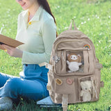 Maxbell Backpack School Bag Adjustable Straps Fashion Cute for Kids Khaki