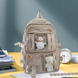 Maxbell Backpack School Bag Adjustable Straps Fashion Cute for Kids Khaki