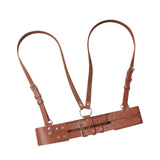 Maxbell Fashion Women Waist Belt Underbust Corset Steampunk Ladies Cincher Waistband Brown