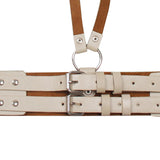 Maxbell Fashion Women Waist Belt Underbust Corset Steampunk Ladies Cincher Waistband Beige