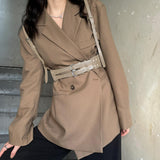 Maxbell Fashion Women Waist Belt Underbust Corset Steampunk Ladies Cincher Waistband Beige