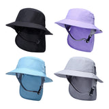 Maxbell Surf Bucket Hat with Chin Straps Fisherman for Tourism Water Sports Black