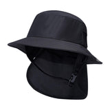 Maxbell Surf Bucket Hat with Chin Straps Fisherman for Tourism Water Sports Black