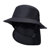 Maxbell Surf Bucket Hat with Chin Straps Fisherman for Tourism Water Sports Black