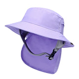 Maxbell Surf Bucket Hat with Chin Straps Fisherman for Tourism Water Sports Purple