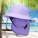 Maxbell Surf Bucket Hat with Chin Straps Fisherman for Tourism Water Sports Purple