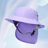 Maxbell Surf Bucket Hat with Chin Straps Fisherman for Tourism Water Sports Purple