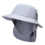 Maxbell Surf Bucket Hat with Chin Straps Fisherman for Tourism Water Sports Gray