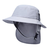 Maxbell Surf Bucket Hat with Chin Straps Fisherman for Tourism Water Sports Gray