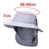 Maxbell Surf Bucket Hat with Chin Straps Fisherman for Tourism Water Sports Gray