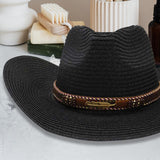 Maxbell Women Hats Retro Cowboy Hat for Horseback Riding Party Sun Protection Decor Black