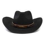 Maxbell Women Hats Retro Cowboy Hat for Horseback Riding Party Sun Protection Decor Black