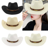 Maxbell Women Hats Retro Cowboy Hat for Horseback Riding Party Sun Protection Decor Black